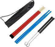 UPKOCH 1 Set Portable Drum Brush and Mallet Accessory Durable Drumstick Replacement with Non Slip Grip Lightweight Wire Brushes for Students and Musicians Includes Storage Bag