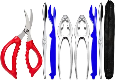 Crab Leg Crackers Seafood Tools Nut Cracker Forks Set Opener Shellfish Lobster L