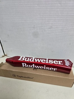 Budweiser Kegerator Beer Tap Handle Red Anodized Bar Tall