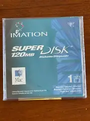 Imation 120 SuperDisk 120MB Super Floppy Disk Media New Sealed Mac Formatted