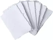 Handmade White Deckle Edge Blank Paper - 2X3 Inch, Pack of 50