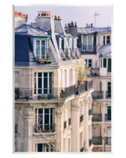 Parisian Architecture Buildings Wall Plaque Wall Art by Carina Okula