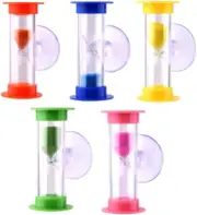 Sand Timer Toothbrush Hourglass Three Minutes Hourglass with Suction Cup for Gam