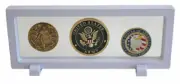 Floating FrameShadow Box display case for Challenge Coins, Medals & Pens: Black