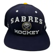 Vintage Buffalo Sabres Hat Reebok Center Ice Adult Adjustable Blue Hockey Cap