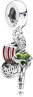 [Generic] Disney Peter Pan and Boat Dangle Charm in Sterling Silver 925 Compatible with Pandora Charms,and Many Other UK Charm Bracelets., Sterling Silver