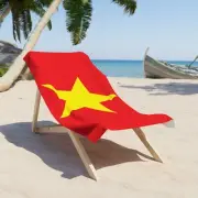 VIETNAM Flag Beach Towel | Quality 2 Sizes | Ho Chi Minh City | Hanoi | Da Nang