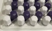Purple White Hexagon Salt & Pepper Shakers on Tray by Alessi for Delta 72 sets