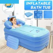 PVC Inflatable Bathtub 3-Layer Adults Child Blow Up Bath Tub Spa Shower Pool
