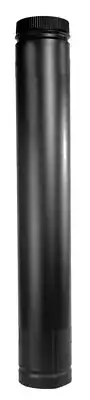 Metalbest DSP6TL 6" Inner Diameter - DSP Stove Pipe - Double Wall - Black
