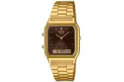Casio Gold/Brown Vintage Retro Style Unisex Analog-Digital Watch AQ-230GA-5A