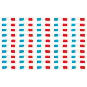 100 Pcs 3D Red and Blue Glasses Stereoscopic Clear Frame Paper Eyeglasses Child