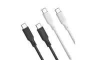 Laser USB-C to USB-C 1m Charging Cable 2 Pack - Black &amp; White - 60W Fast Charge - 480Mbps Data Transfer - Slim Connector