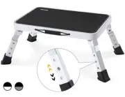 Adjustable Height Folding Step Stool Metal RV Stool for Adults Seniors Kids