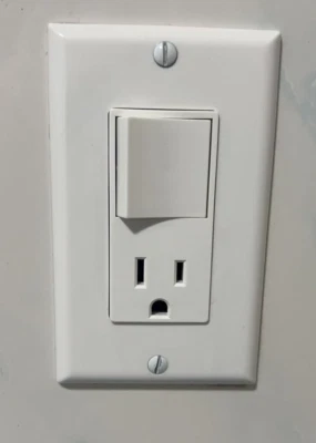 2 Pack Ten Combination Wall Light Switch And Decor Outlet Single Pole Rocker