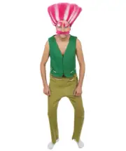 Adult Men's Bundle Troll Wig Costume for Cosplay Trolls King Peppy ,HC-TKA