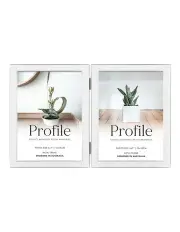 [Profile Australia] Eternal Hinged Double Metal Photo Frames 5x7" in White