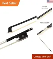 Violin Bow Stunning Fiddle Bow Carbon Fiber for Violins 4/4, Black