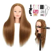Mannequin Head with 80% Real Human Hair 26''-28"Cosmetology Mannequin Doll