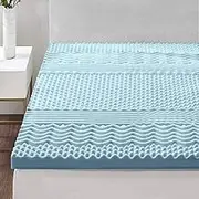 Memory Foam Mattress Topper 7-Zone 5cm Queen Bed Comfort Sleep Support