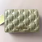 NWT MICHAEL KORS JET SET MD Slim Wallet Camel MK LOGO ID window MSRP : $128