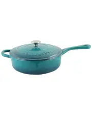 Crockpot Artisan 3.5qt Enameled Cast Iron Deep Saute Pan With Self Basting Lid