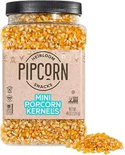 Heirloom Mini Popcorn Kernels by Pipcorn, Non-GMO, Vegan, Gluten Free Snacks, Healthy Unpopped Popcorn - 44 oz Jar
