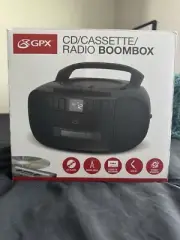 GPX Cassette/CD/Radio Boombox, Black, BCA209B