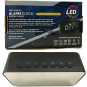 Wireless LED Display Dual Alarm Clock Bluetooth Speaker USB Powered AM/FM Radio