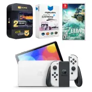 Nintendo Switch White OLED Console + Legend of Zelda Tears of the Kingdom Bundle