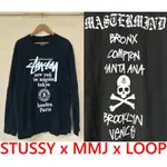 BLACK美中古STUSSY X MASTERMIND JAPAN經典WORLD世界巡迴字體衛衣MMJ厚長T