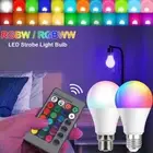 RGBW LED Light Bulb B22 E27 16 Colour Changing Remote Control Bayonet Lamp 10W