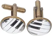 [OFFSCH] 2pcs piano cufflinks shirt buttons tuxedos for men vintage buttons classic cuff links tuxedo cufflinks tuxedo buttons retro cuff links clothes jewelry mens suit accessory Metal set