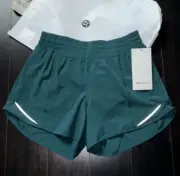 Lululemon Hotty Hot HR Short 4” Size 8 Storm Teal NWT