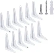 12 Pack White Shelf Brackets 4 Inch Metal Floating Shelf Brackets Heavy Duty L B