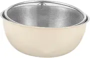 Gatuida Fine Mesh Washing Basket Stainless Steel Drain Basket Basin Rice Strainer Compact Storage 2pcs