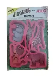 Vintage Jello Jigglers Safari Zoo Animal Cutters Unopened In Package Cookie Cut