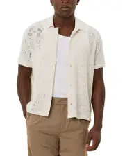 Les Deux Hector Short Sleeve Lace Shirt