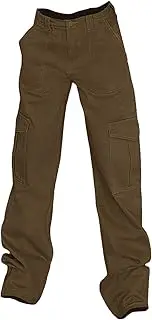[FOCCAR] Women's Cargo Pants, Athletic Hiking Pants, Water-Resistant with 6 Pockets Quick Dry Wide Leg Stretchy Women's Cargo Pants for Outdoor Workout