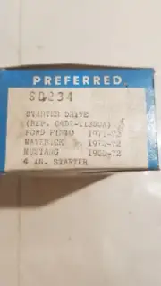NOS Preferred SD234 Ford Starter Drive 4" Pinto Maverick Mustang Qty 1