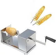 Cutter Potato Chips Machine with Blades, Stainless Potato Cutter Potato Chips Machine Spiral Cutter for Fruit Potatoes, Tornado Chips, Cucumbers or Carrots