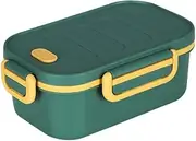 MerwDeeyt Bento Lunch Box, 1000ML Portable Lunch Container, Reusable Container with Compartments, Leak-Proof Bento Box for Office, BPA Free, Microwave and Dishwasher Safe (Green)