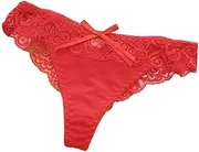 [Xiang Ru] Women Tie Hipsters Lace Sheer Lingerie G-String Briefs Knickers