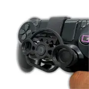 CherrysC Mini gaming wheel steering attachment for PS4 Controller Black 0001
