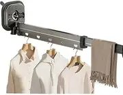 Wall Mounted Clothes Drying Rack for Laundry Room Organization, Folding and Collapsible Indoor Laundry Hanger Dryer Rack, Sturdy Foldable Hanging Organizer for Clothing, Black (Trumpet)