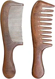Sandalwood Comb - Sandalwood Wooden Comb | Wooden Wide Tooth Comb | Handmade Hair Comb | Fine Tooth Hair Comb | Sandalwood Wide Tooth Comb | Comb For Curls | Hair Comb For Women Girls