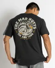 [The Mad Hueys] The Mad Hueys Men's Tin And Yang T-Shirt in Vintage Black Size 2XL 2XL Vintage Black