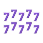 Embroidered Decorative Repair Patches Number 7 Purple 2" Height 10Pcs