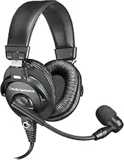 Audio-Technica BPHS1 Broadcast Stereo Headset with Dynamic Cardioid Boom Mic Black, Adjustable