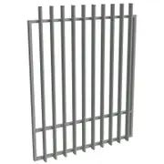 ProtectorAl 800-1200W x 1500H Palladium Silver Aluminium Radiator Pool Gate